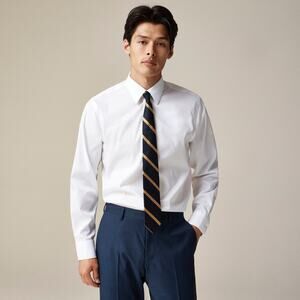 J. Crew Tall Bowery wrinkle-free stretch cotton shirt with spread collar